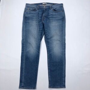Ace Rivington Athletic Taper Candiani Italian Denim Jeans Blue 36x30 Mens